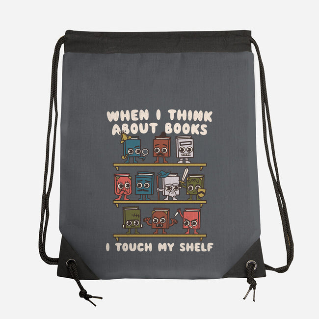 Think About Books-None-Drawstring-Bag-Weird & Punderful