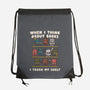 Think About Books-None-Drawstring-Bag-Weird & Punderful