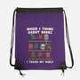 Think About Books-None-Drawstring-Bag-Weird & Punderful