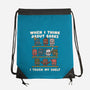 Think About Books-None-Drawstring-Bag-Weird & Punderful