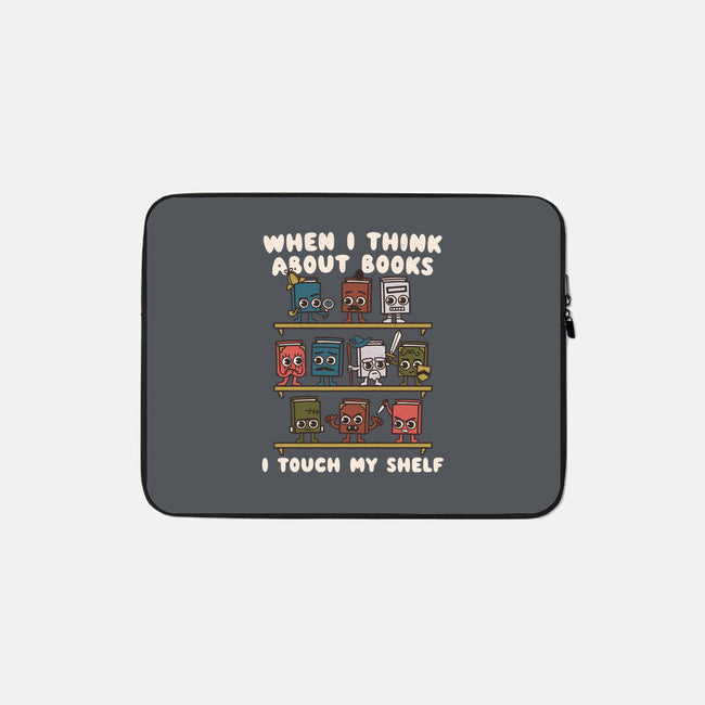 Think About Books-None-Zippered-Laptop Sleeve-Weird & Punderful