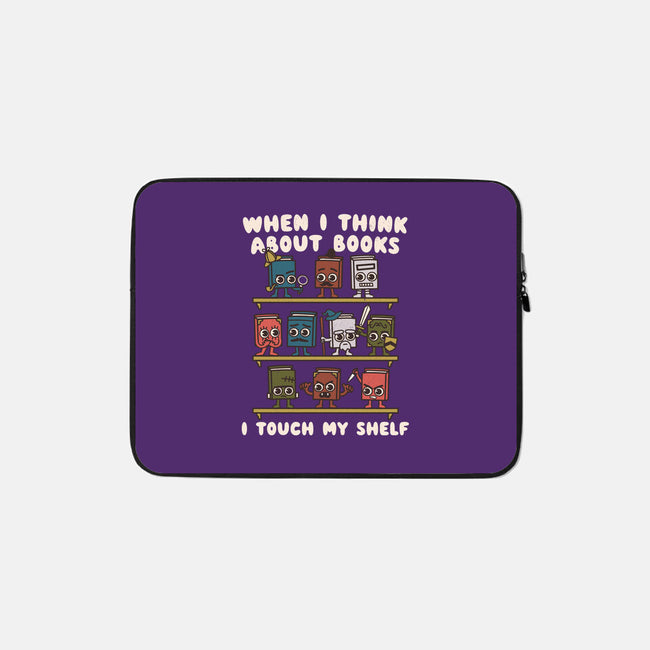 Think About Books-None-Zippered-Laptop Sleeve-Weird & Punderful