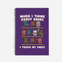 Think About Books-None-Dot Grid-Notebook-Weird & Punderful