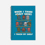 Think About Books-None-Dot Grid-Notebook-Weird & Punderful