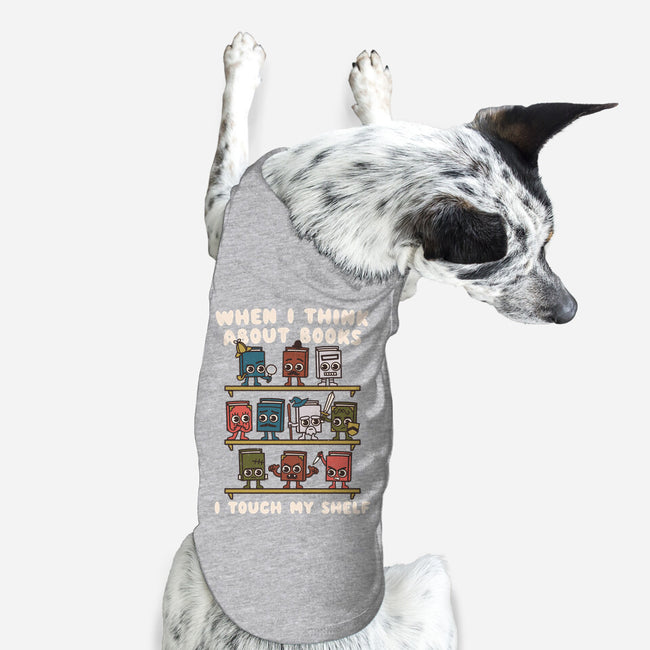 Think About Books-Dog-Basic-Pet Tank-Weird & Punderful
