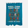 Think About Books-None-Polyester-Shower Curtain-Weird & Punderful