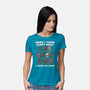 Think About Books-Womens-Basic-Tee-Weird & Punderful
