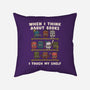 Think About Books-None-Removable Cover-Throw Pillow-Weird & Punderful