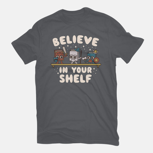 Just Believe In Your Shelf-Unisex-Basic-Tee-Weird & Punderful