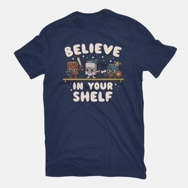 Just Believe In Your Shelf-Mens-Basic-Tee-Weird & Punderful