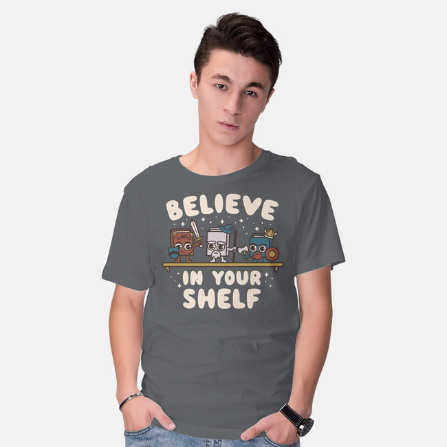 Just Believe In Your Shelf-Mens-Basic-Tee-Weird & Punderful