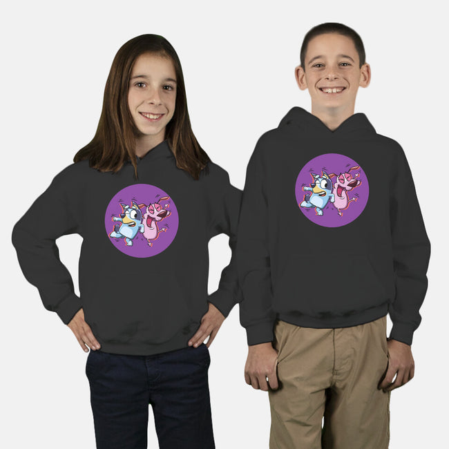 Dog Friends-Youth-Pullover-Sweatshirt-nickzzarto