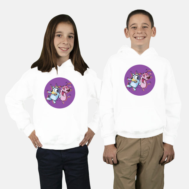 Dog Friends-Youth-Pullover-Sweatshirt-nickzzarto