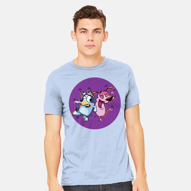 Dog Friends-Mens-Heavyweight-Tee-nickzzarto