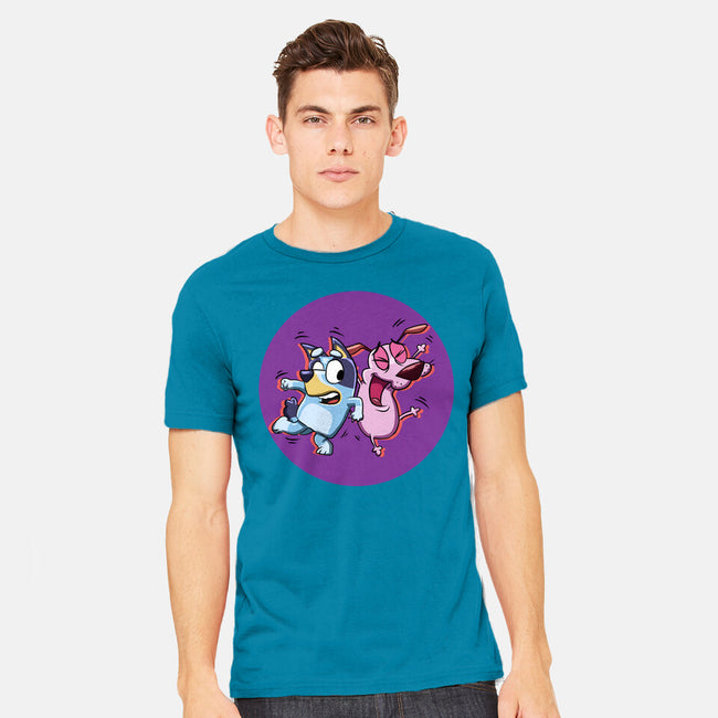 Dog Friends-Mens-Heavyweight-Tee-nickzzarto