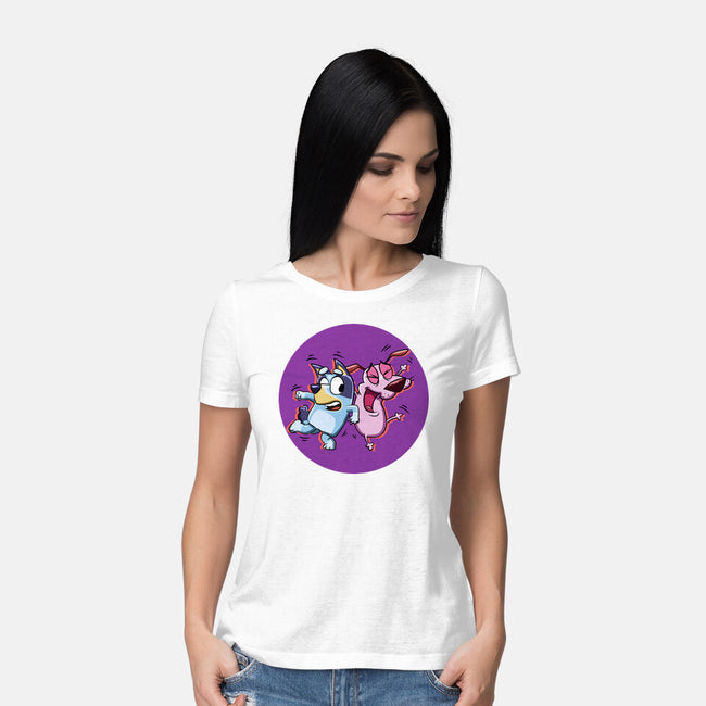 Dog Friends-Womens-Basic-Tee-nickzzarto