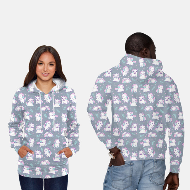 Chubby Unicorns-Unisex-All Over Print Pullover-Sweatshirt-xMorfina