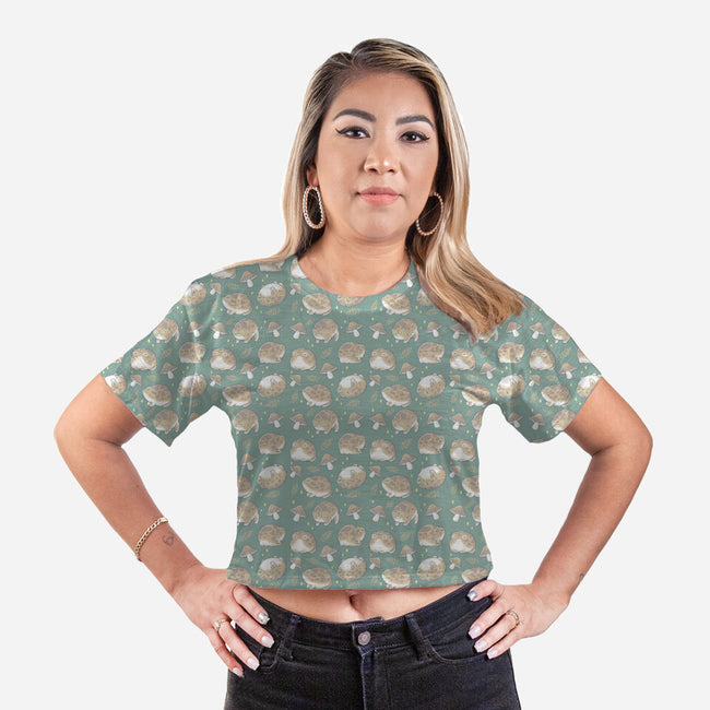 Rain Frogs-Womens-All Over Print Cropped-Tee-xMorfina