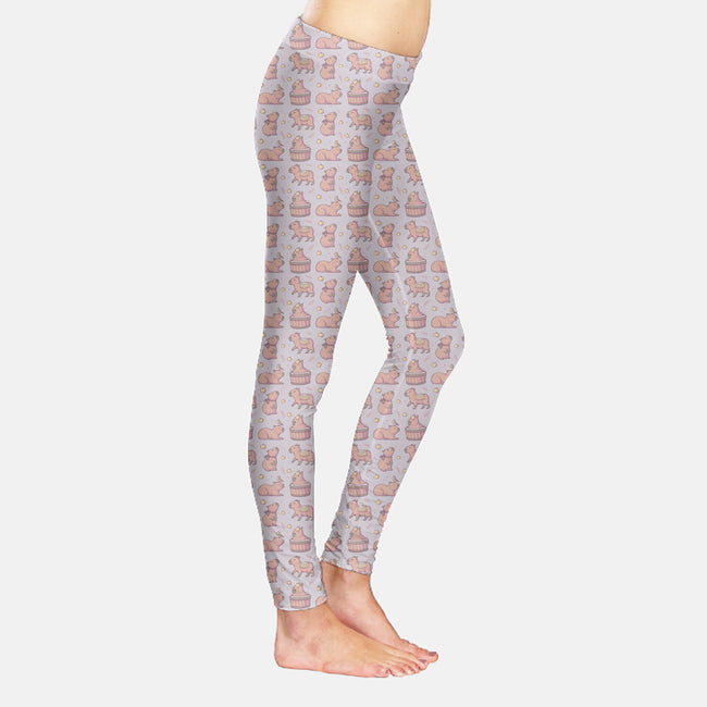 Capybara Family-Womens-All Over Print Full Length-Leggings-xMorfina