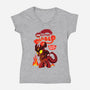 My Little Diablo-Womens-V-Neck-Tee-demonigote