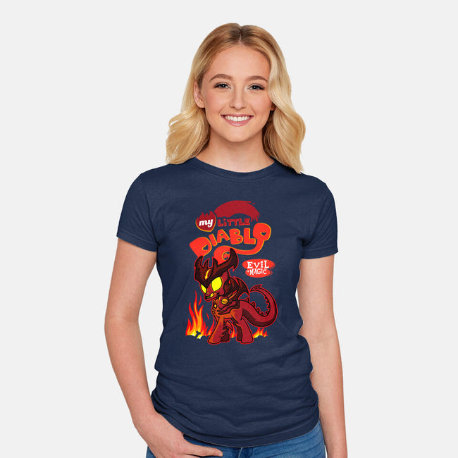 My Little Diablo-Womens-Fitted-Tee-demonigote