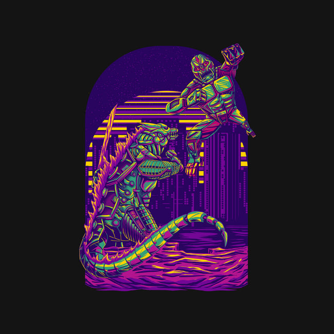 RoboZilla Vs RoboKong-Unisex-Baseball-Tee-alanside
