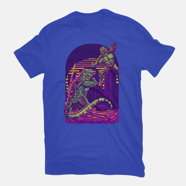 RoboZilla Vs RoboKong-Womens-Basic-Tee-alanside