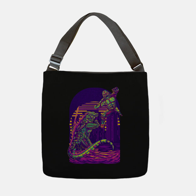 RoboZilla Vs RoboKong-None-Adjustable Tote-Bag-alanside