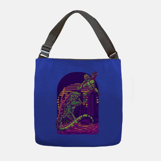 RoboZilla Vs RoboKong-None-Adjustable Tote-Bag-alanside