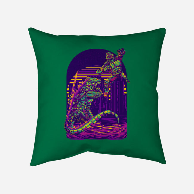 RoboZilla Vs RoboKong-None-Removable Cover w Insert-Throw Pillow-alanside