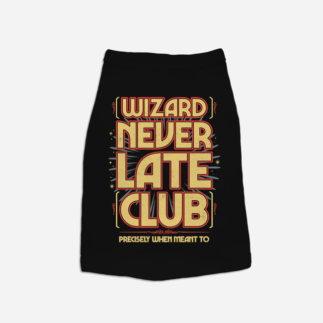 Wizard Never Late Club-Dog-Basic-Pet Tank-rocketman_art