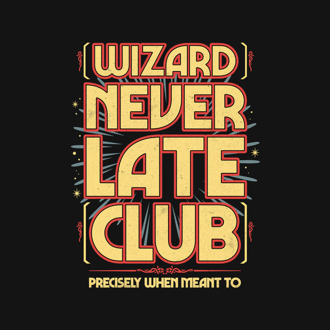 Wizard Never Late Club-Mens-Basic-Tee-rocketman_art
