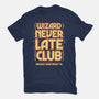 Wizard Never Late Club-Mens-Heavyweight-Tee-rocketman_art