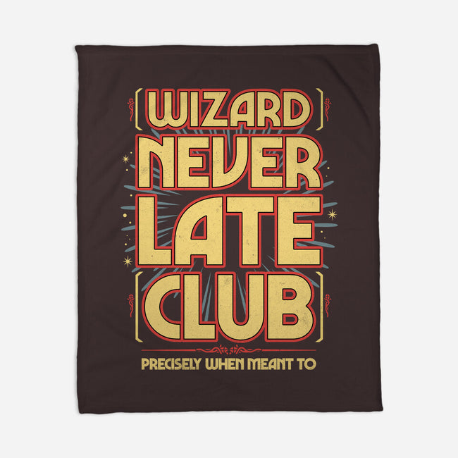 Wizard Never Late Club-None-Fleece-Blanket-rocketman_art