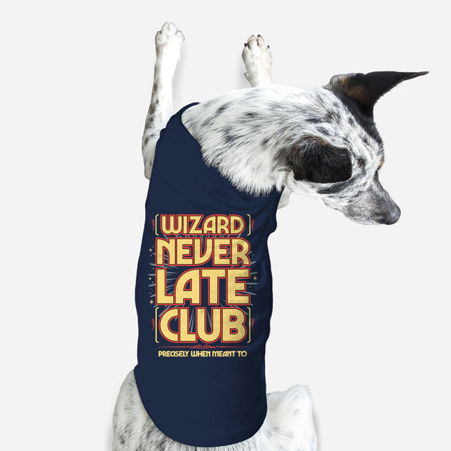 Wizard Never Late Club-Dog-Basic-Pet Tank-rocketman_art