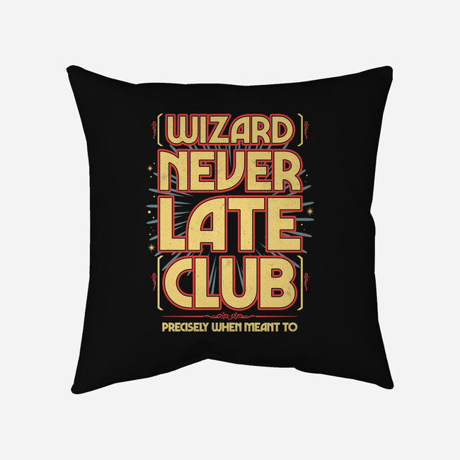 Wizard Never Late Club-None-Removable Cover w Insert-Throw Pillow-rocketman_art