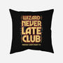 Wizard Never Late Club-None-Removable Cover w Insert-Throw Pillow-rocketman_art