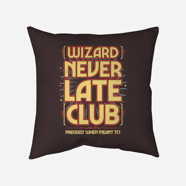 Wizard Never Late Club-None-Removable Cover w Insert-Throw Pillow-rocketman_art