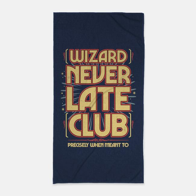 Wizard Never Late Club-None-Beach-Towel-rocketman_art