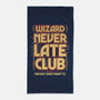 Wizard Never Late Club-None-Beach-Towel-rocketman_art