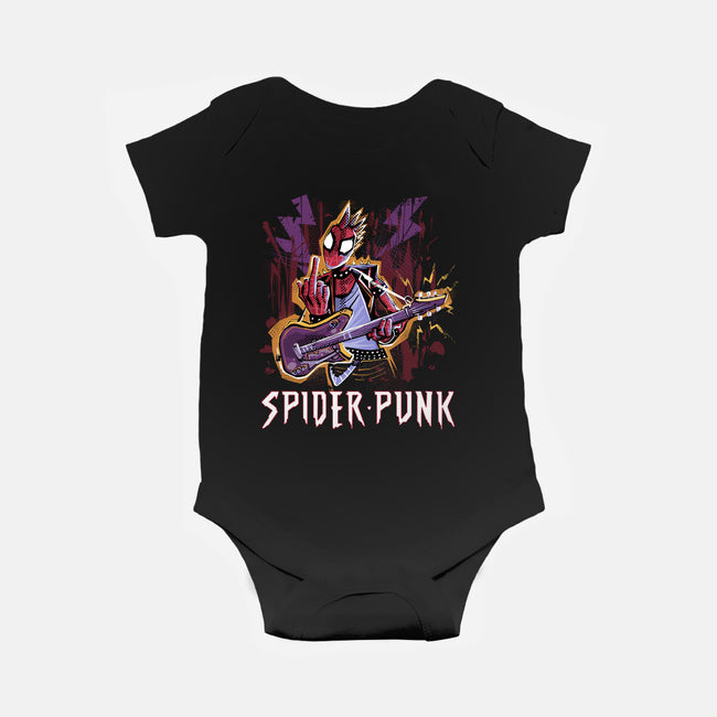 Spider Punk Rock Star-Baby-Basic-Onesie-zascanauta