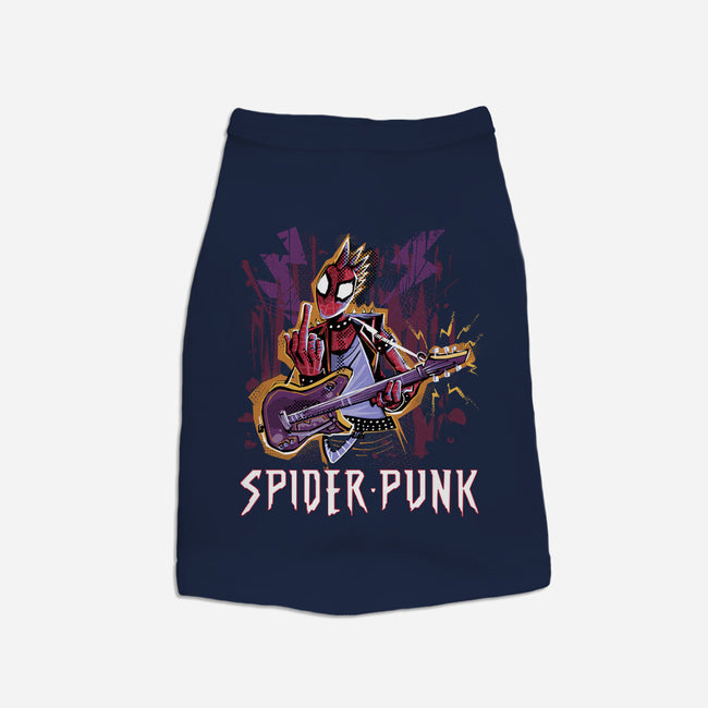 Spider Punk Rock Star-Cat-Basic-Pet Tank-zascanauta