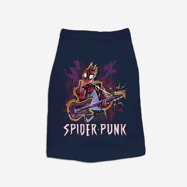 Spider Punk Rock Star-Dog-Basic-Pet Tank-zascanauta