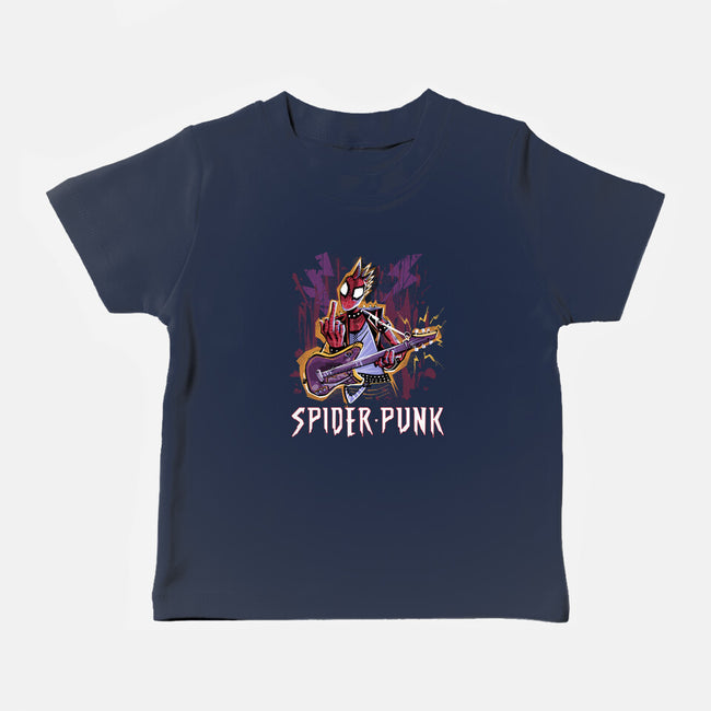 Spider Punk Rock Star-Baby-Basic-Tee-zascanauta