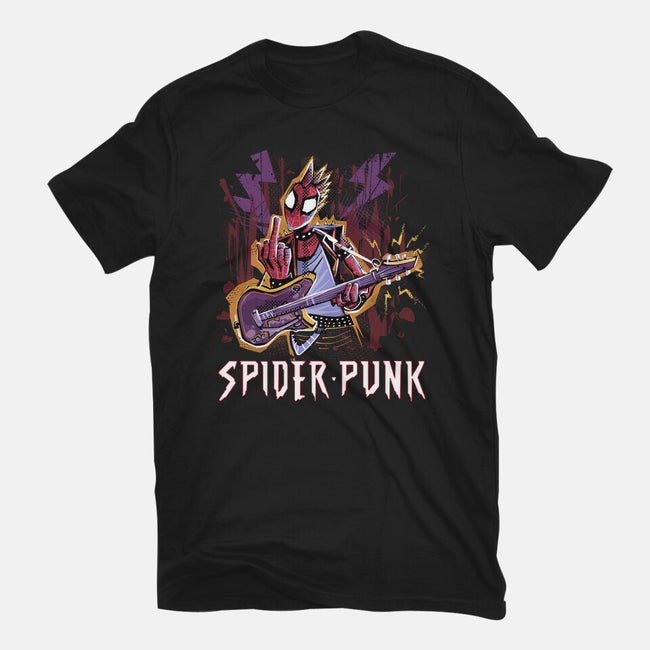 Spider Punk Rock Star-Unisex-Basic-Tee-zascanauta
