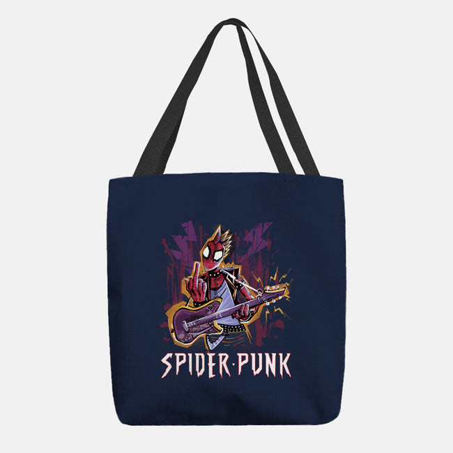 Spider Punk Rock Star-None-Basic Tote-Bag-zascanauta