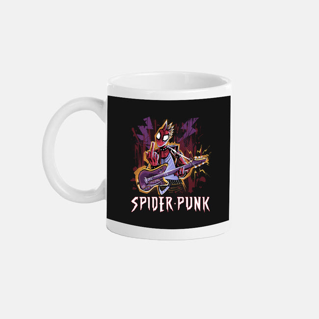 Spider Punk Rock Star-None-Mug-Drinkware-zascanauta
