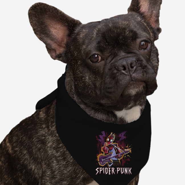 Spider Punk Rock Star-Dog-Bandana-Pet Collar-zascanauta