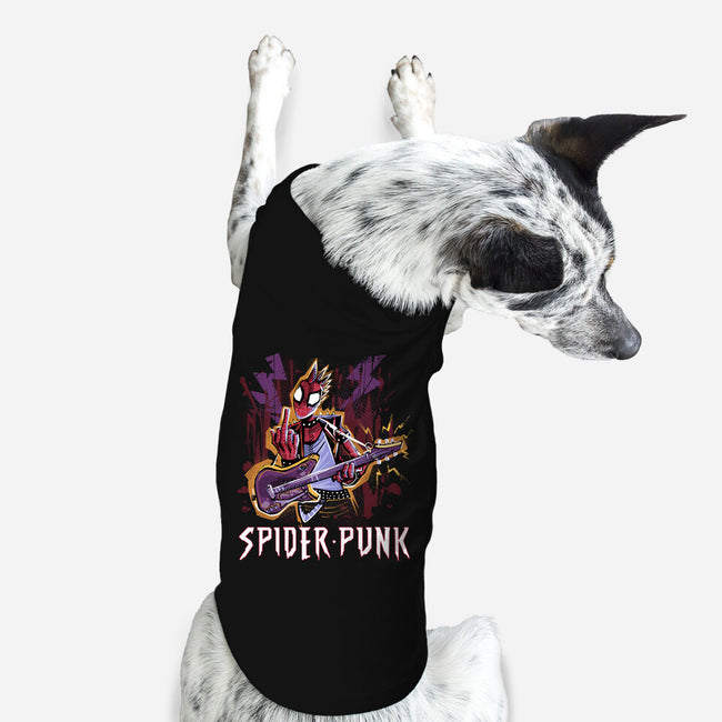 Spider Punk Rock Star-Dog-Basic-Pet Tank-zascanauta