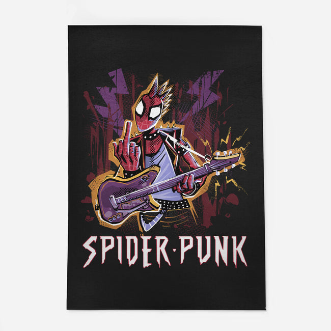 Spider Punk Rock Star-None-Indoor-Rug-zascanauta